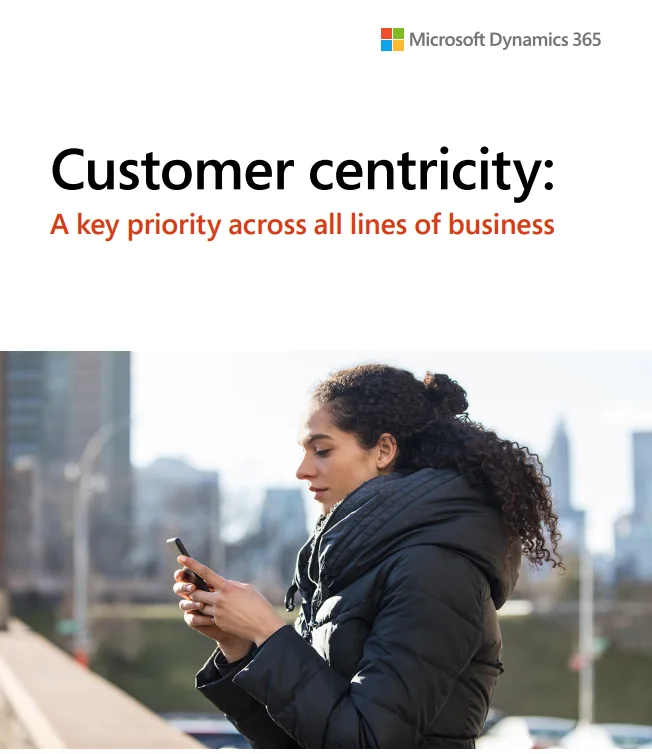 screenshot white paper Customer centricity A key priority across all lines of business