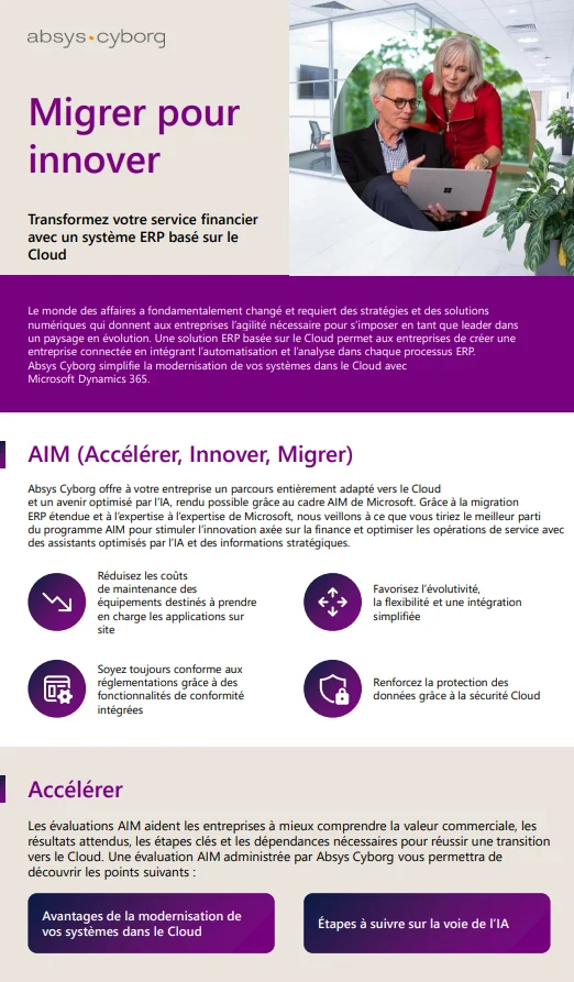 Visuel infographie transformer votre service financier avec un ERP Cloud