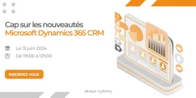 Visuel illustrant la page Conférence web : Cap sur les nouveautés Microsoft Dynamics 365 CRM