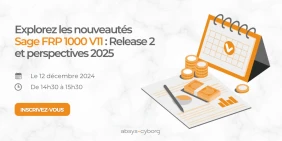 Vignette illustrant la Conférence web : Explorez les nouveautés de Sage FRP 1000 V11 : Release 2 et perspectives 2025