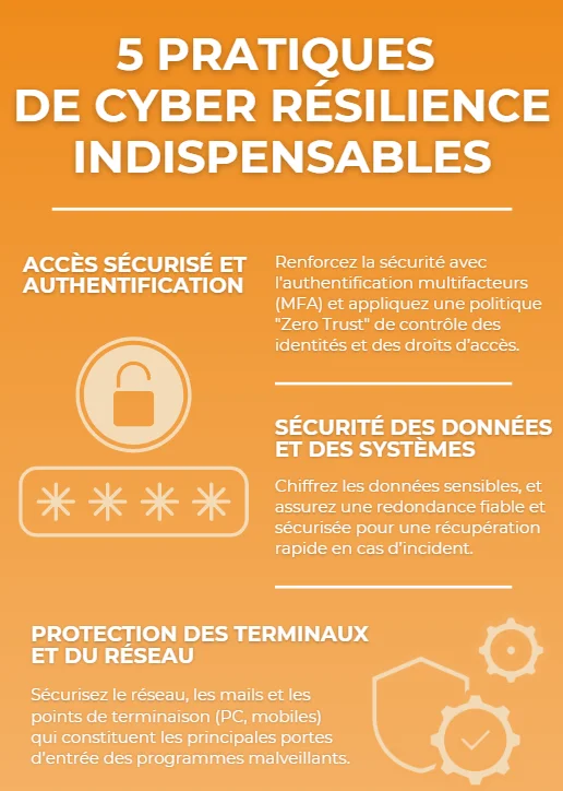 visuel infographie 5 pratiques de cyber-resilience incontournables